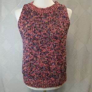 LOFT Multicolor Knit Sleeveless Sweater